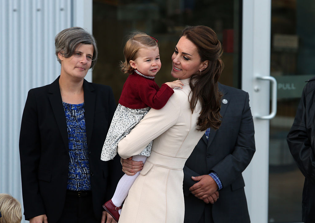 Kate Middleton with Princess Charlotte in Victoria, Canada on October 1, 2016 (Photo by Andrew Milligan/WPA Pool/Getty Images)