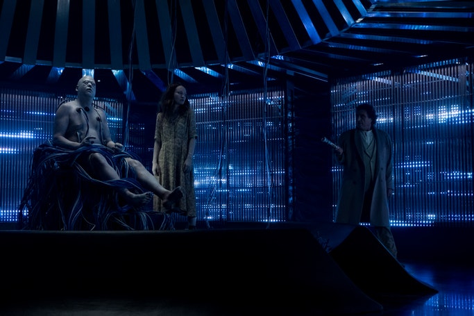 A still of Argus, Laura and Wednesday from 'American Gods' season 2. (Source: Starz)