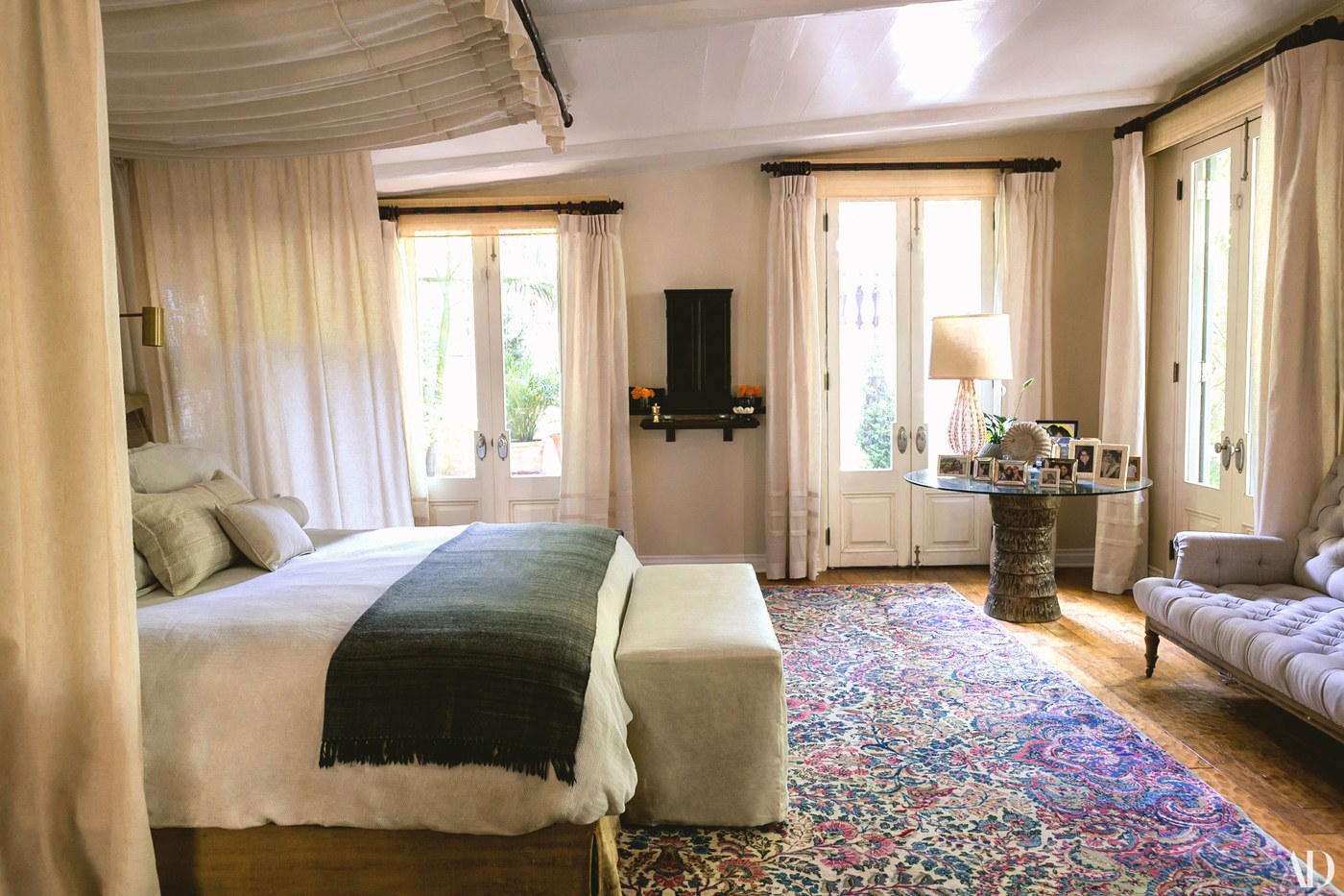 The couple overhauled the bedroom this summer despite purchasing the home in 2011.