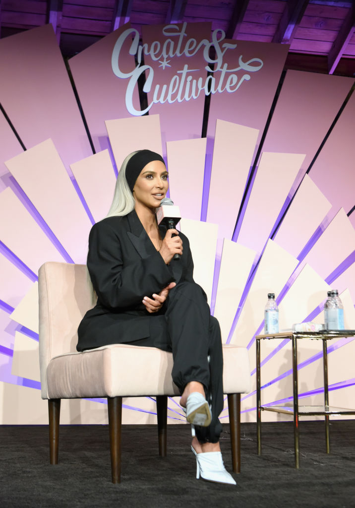 Entrepreneur Kim Kardashian West speaks onstage at the Create & Cultivate Los Angeles conference in the Simon G. Jewelry Green Room on February 24, 2018 in Los Angeles, California. (Photo by Vivien Killilea/Getty Images for Create & Cultivate )