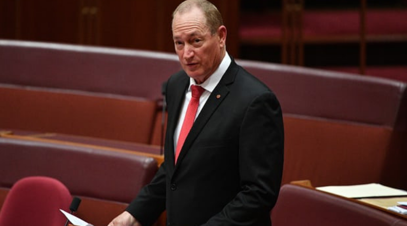 Senator Fraser Anning punched a teen after he egged him on Saturday afternoon (Twitter)