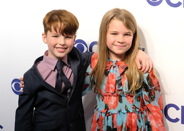 Actors Iain Armitage (L) and Raegan Revord attend the 2018 CBS Upfront at The Plaza Hotel on May 16, 2018 in New York City. (Photo by Matthew Eisman/Getty Images)
