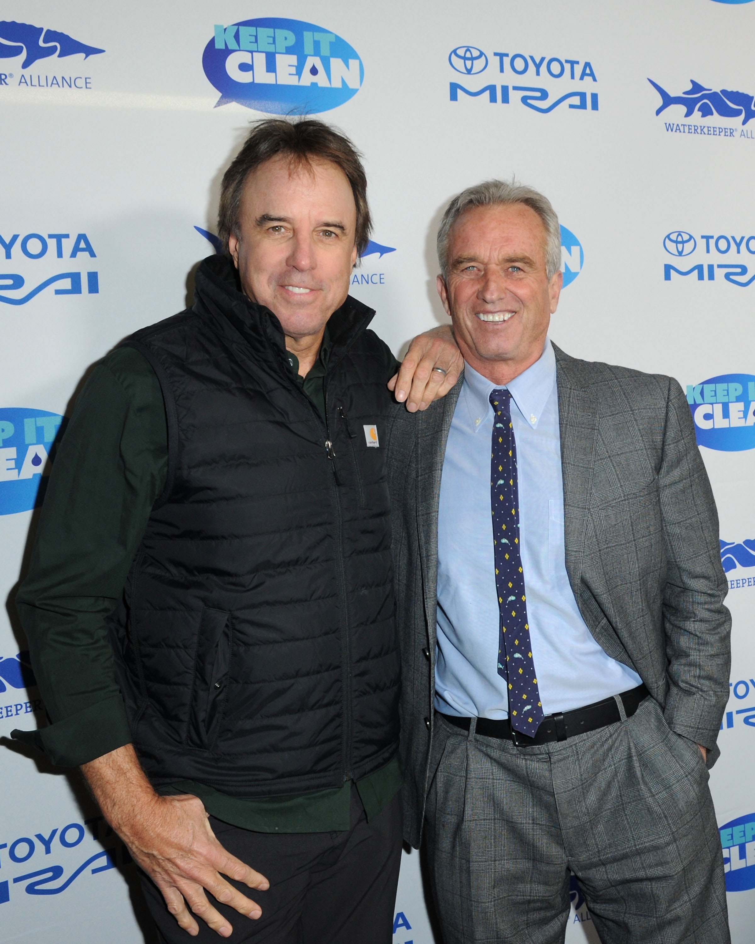 Kevin Nealon (L) and Robert F. Kennedy Jr. attend Keep It Clean Live Comedy To Benefit Waterkeeper Alliance on February 21, 2019 in Los Angeles, California. (Photo by Joshua Blanchard/Getty Images)