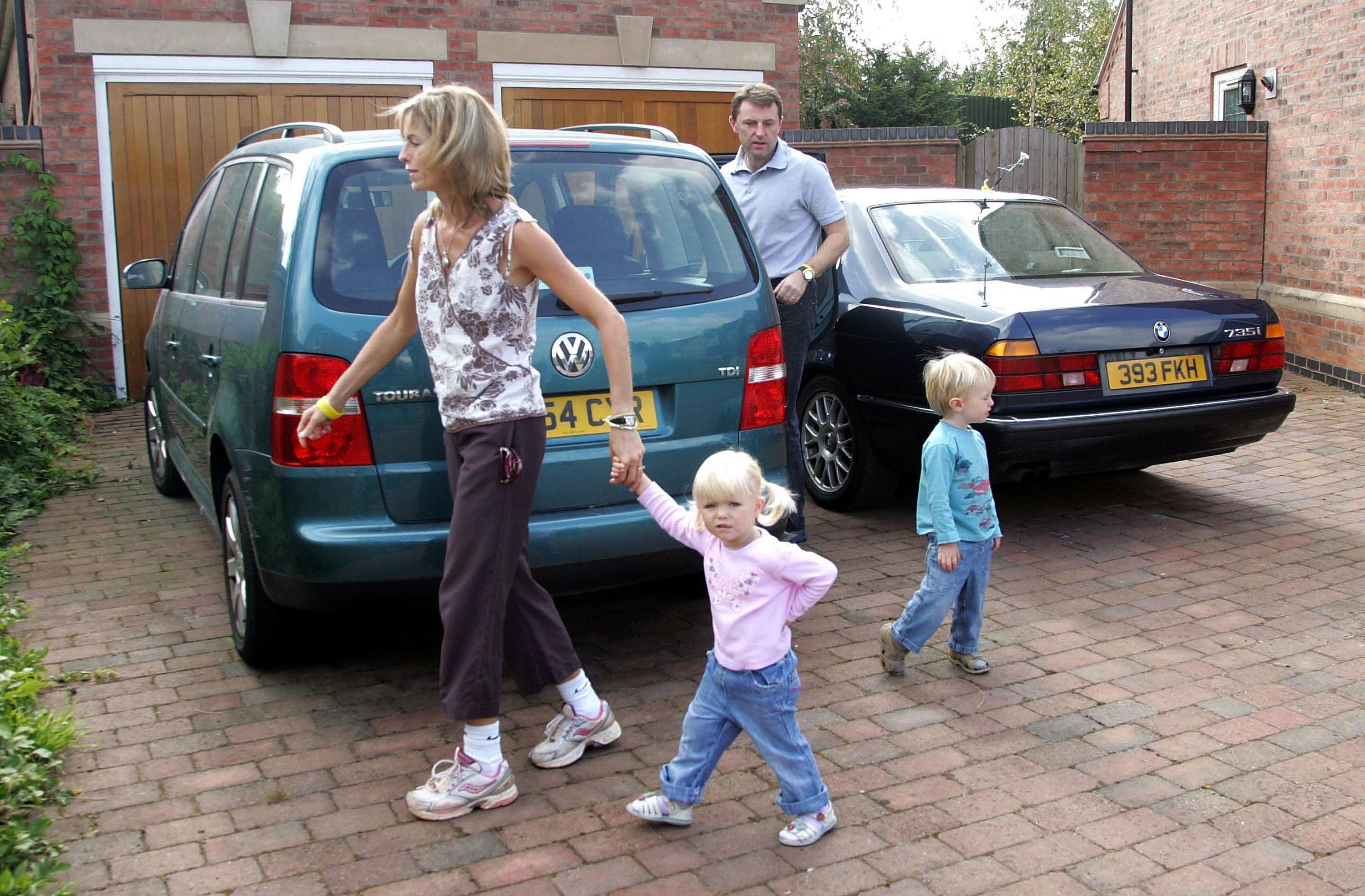 Kate and Gerry McCann leave their home today to take their children Amelie and Sean to a local play park on September 12, 2007 in Rothley, England. Portugal's public prosecutor is due to review police papers detailing the Madeleine McCann inquiry.