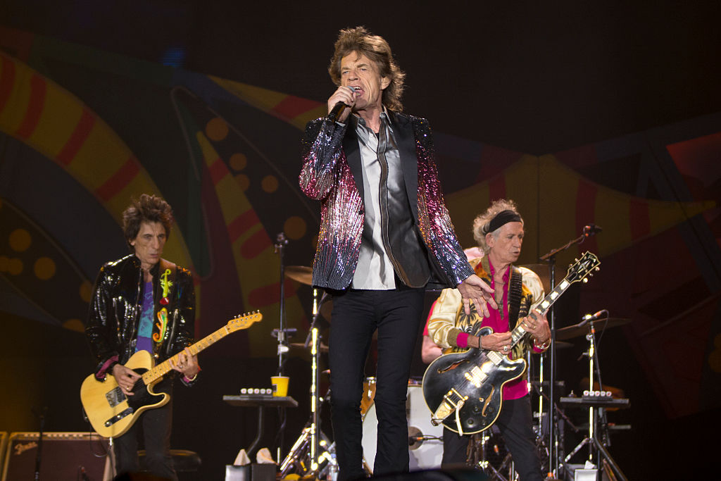 Mick Jagger of The Rolling Stones performs live on stage during the America Latina Ole Tour 2016 at Estadio Nacional on February 03, 2016 in Santiago, Chile. (Photo by Carlos Muller/Getty Images for TDF Productions)