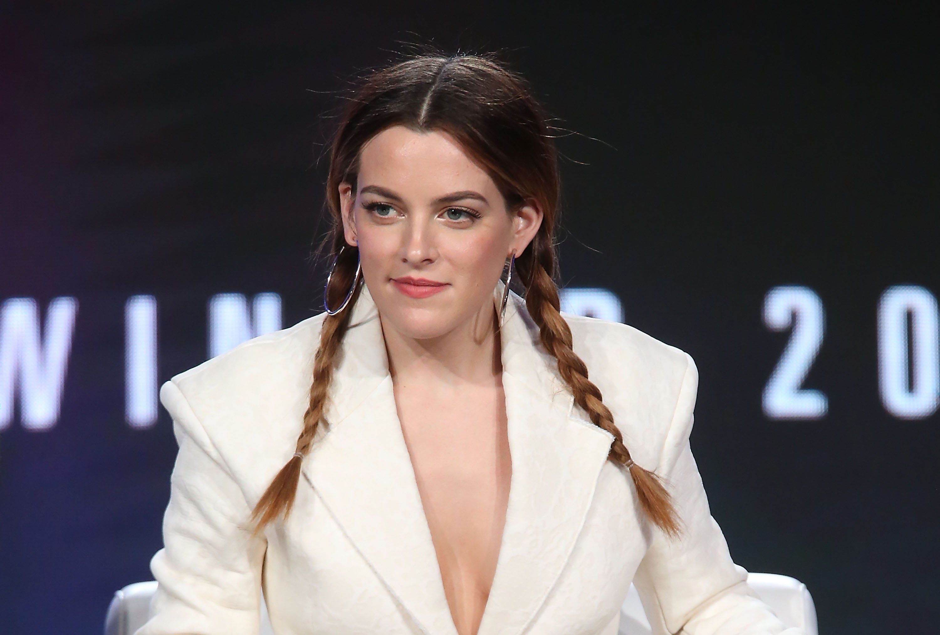 Actress Riley Keough of the television show Paterno speaks onstage during the HBO portion of the 2018 Winter Television Critics Association Press Tour at The Langham Huntington, Pasadena on January 11, 2018 in Pasadena, California.