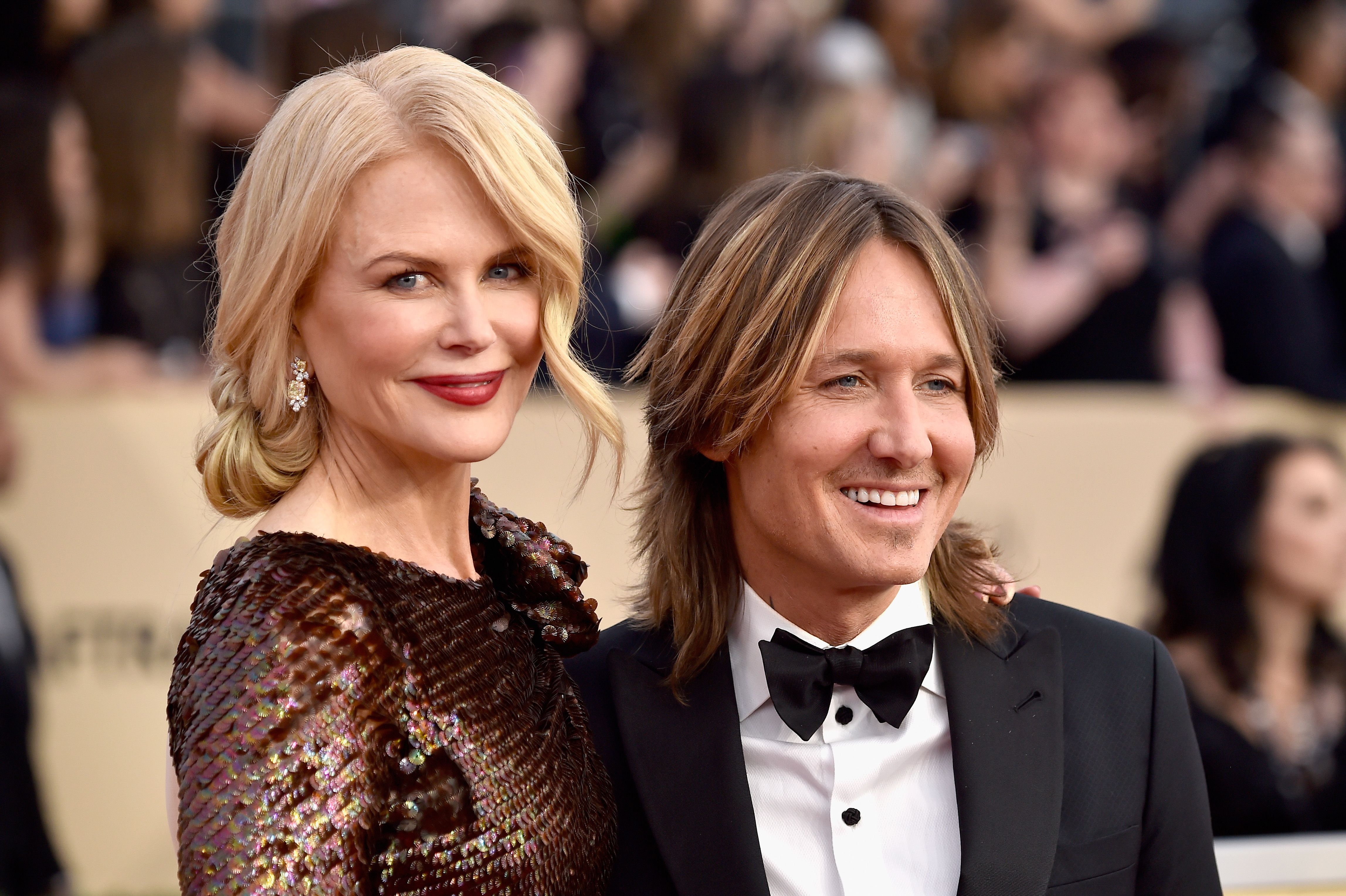 Actor Nicole Kidman (L) and musician Keith Urban attend the 24th Annual Screen Actors Guild Awards at The Shrine Auditorium on January 21, 2018 in Los Angeles, California.