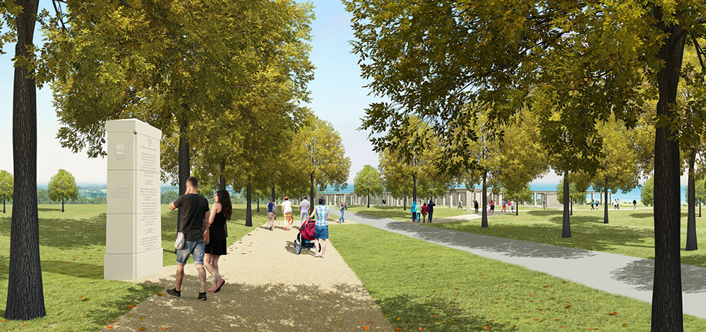 The mayor of Ver-sur-Mer said the memorial would be a "magnificent landscape of lawns, trees, and flowers (Source: The Normandy Memorial Trust)