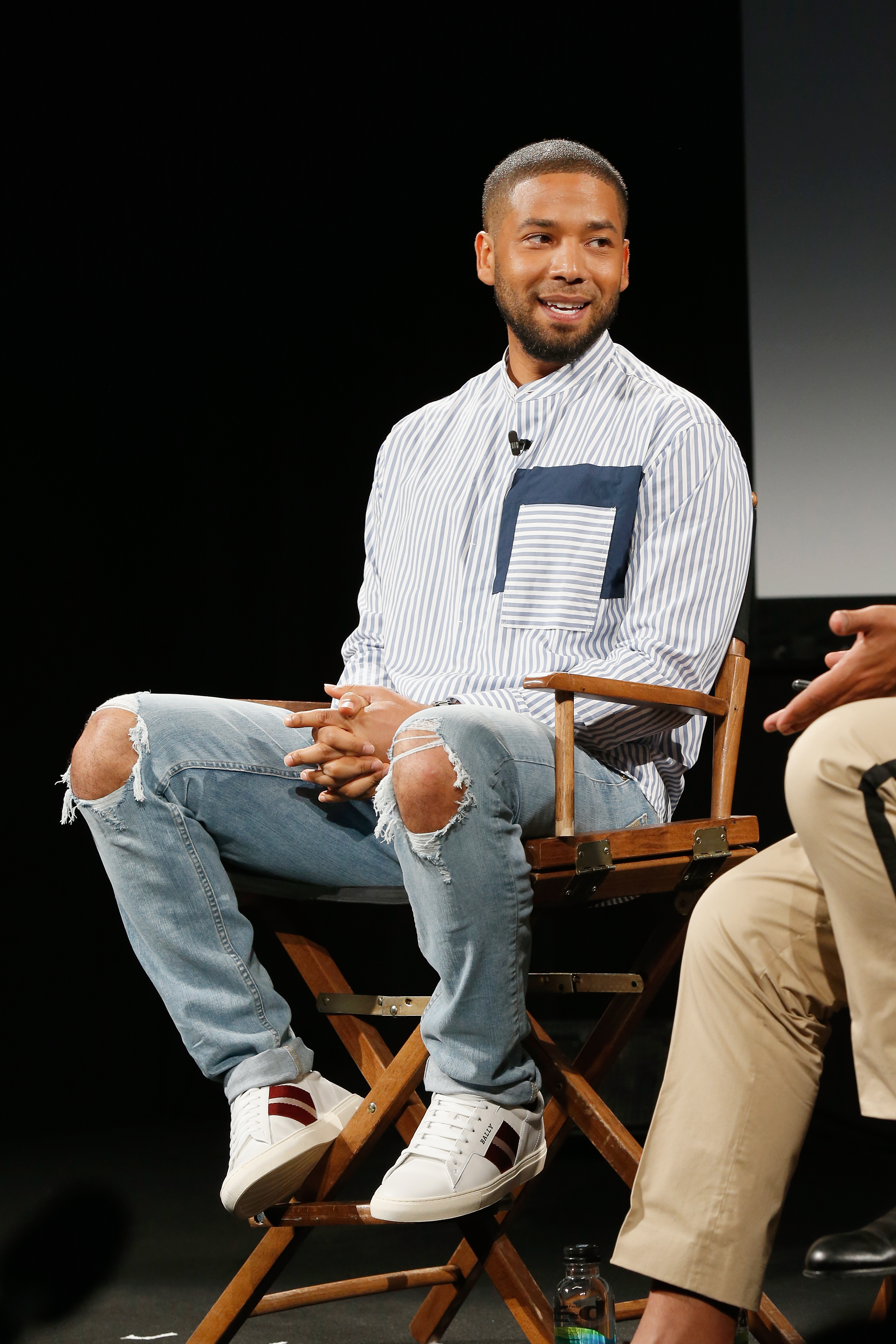 Jussie Smollett speaks during the 'Empire' season 5 world premiere during the 2018 Tribeca TV Festival at Spring Studios on September 22, 2018 in New York City.