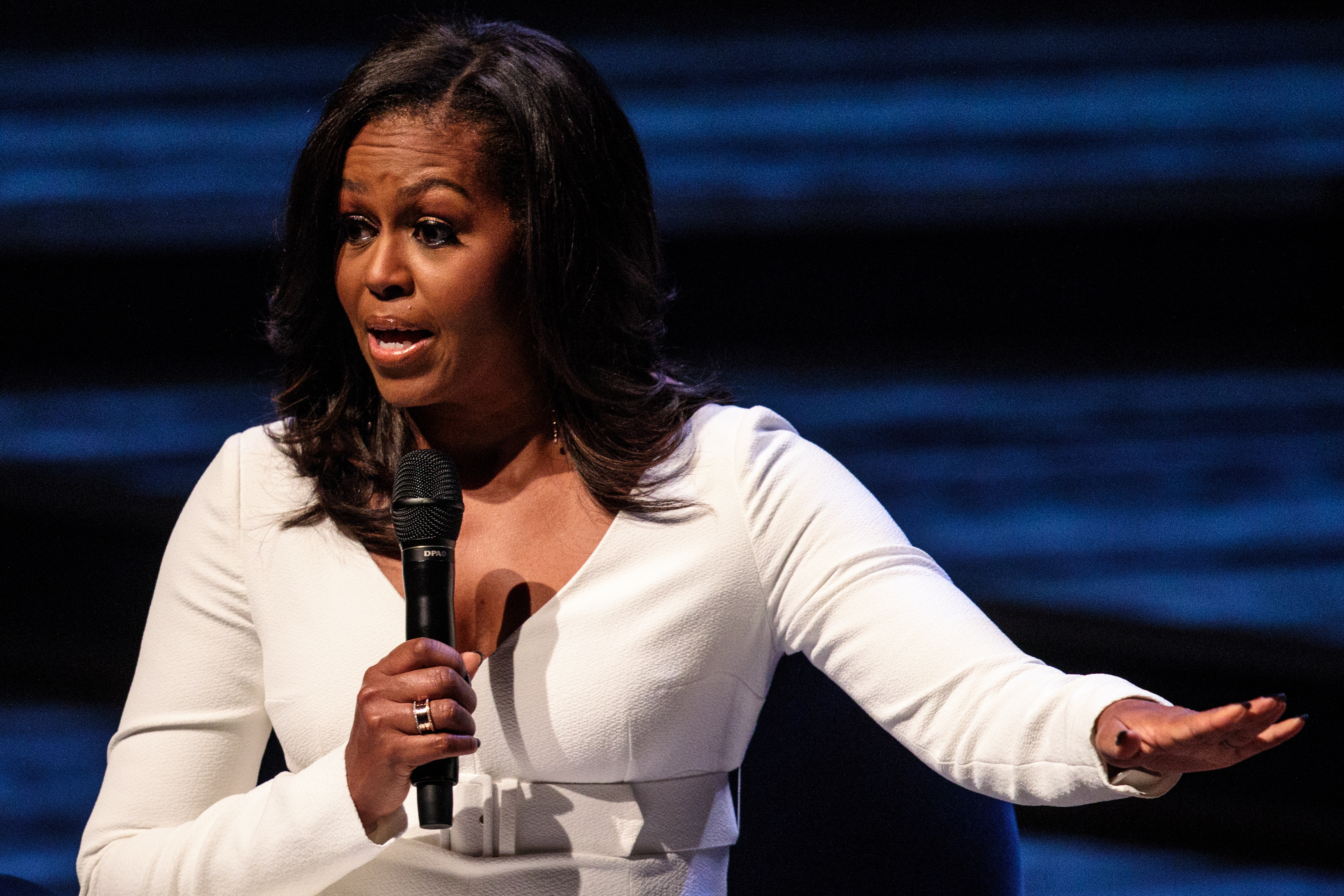 Former U.S. First Lady Michelle Obama speaks at The Royal Festival Hall on December 03, 2018 in London, England. (Getty)