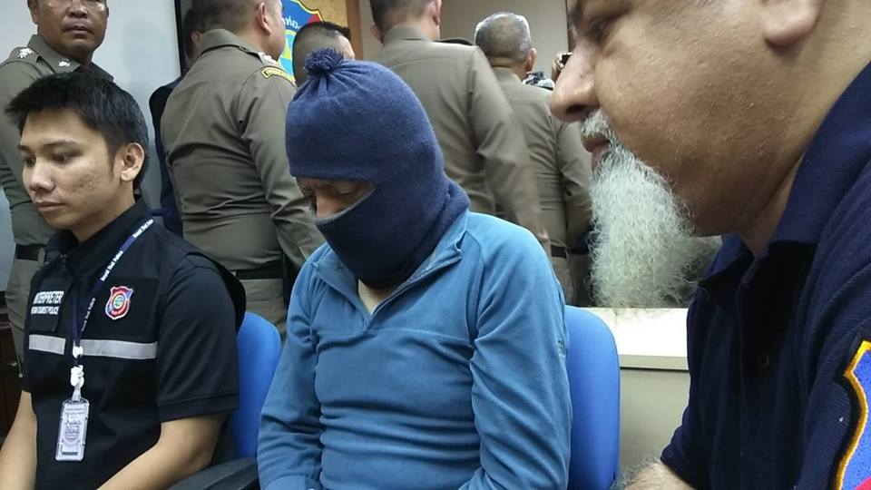 Zureikat (center) is facing murder charges over the incident (Source: We Love Pattaya/Facebook)