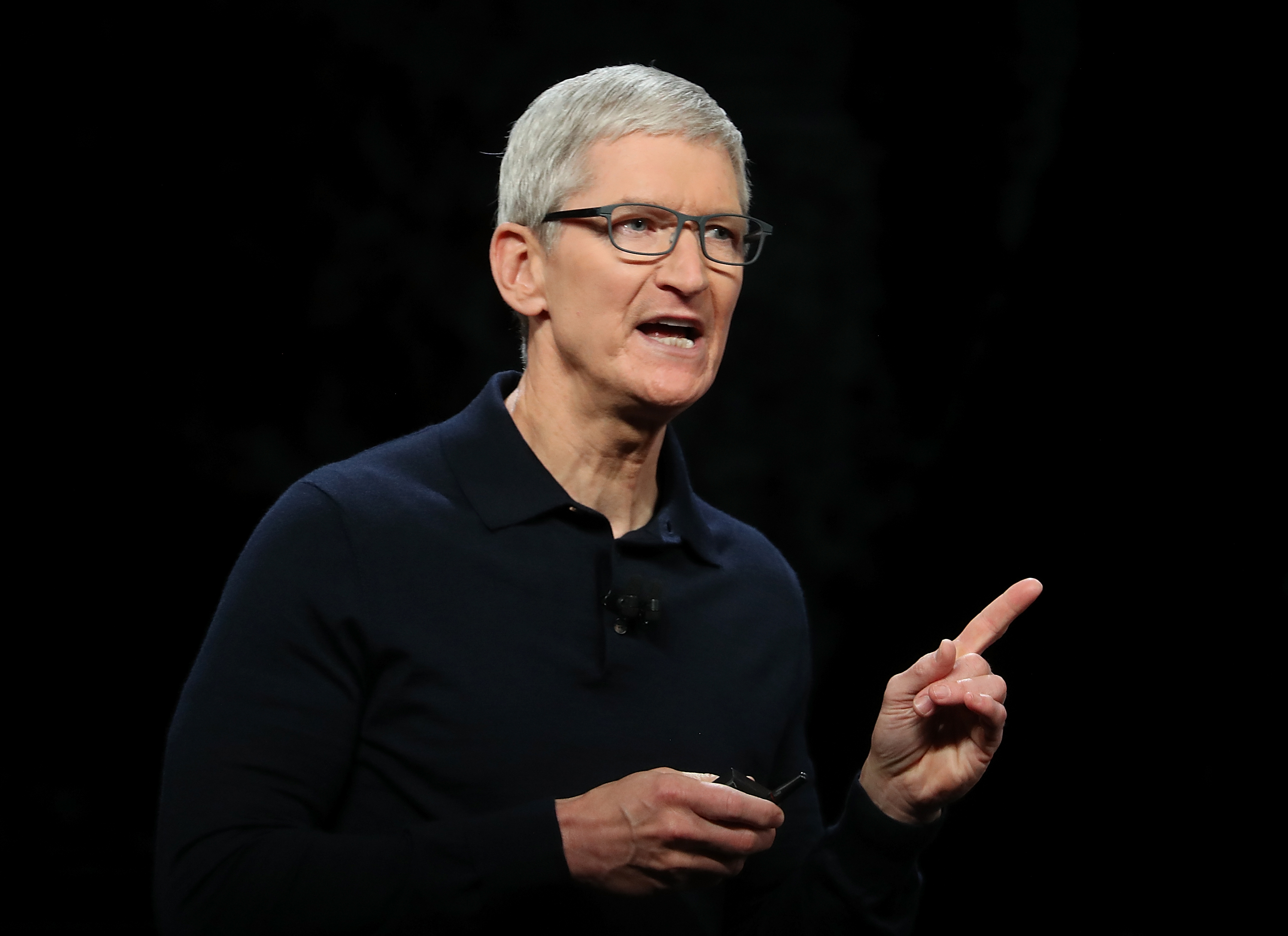 Apple CEO Tim Cook speaks during the 2018 Apple Worldwide Developer Conference (WWDC) at the San Jose Convention Center on June 4, 2018 in San Jose, California. The WWDC runs through June 8.
