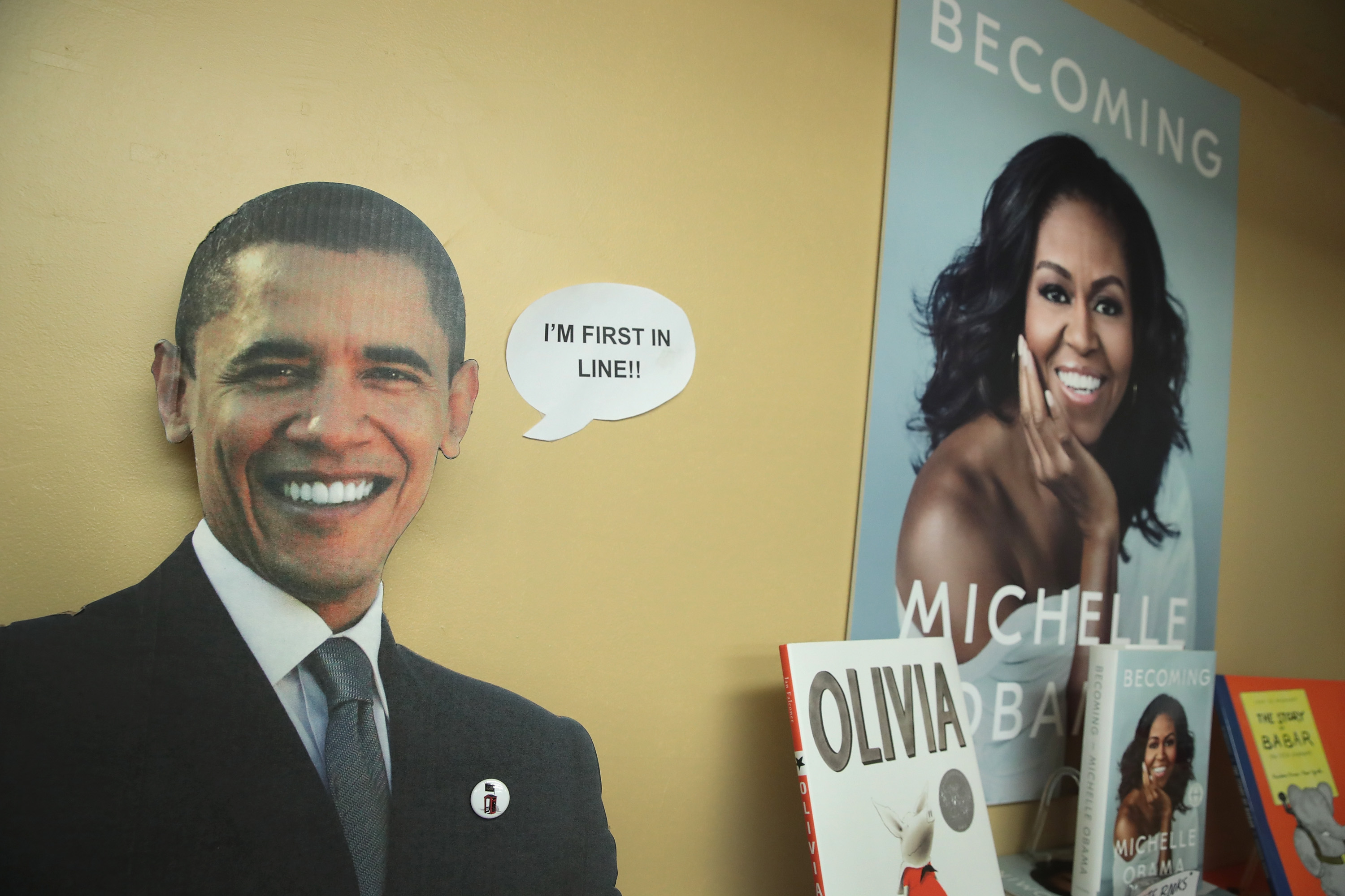 ' Becoming', a book by former first lady Michelle Obama, is displayed at the 57th Street Books bookstore on November 13, 2018, in Chicago, Illinois. (Getty)