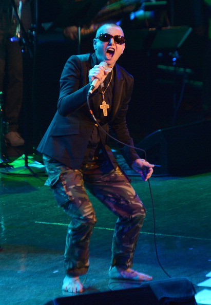 Singer Sinead O'Connor performs at 'Here But I'm Gone: A 70th Birthday Tribute to Curtis Mayfield' concert at Avery Fisher Hall, Lincoln Center on July 20, 2012, in New York City (Source: Mike Coppola/Getty Images)
