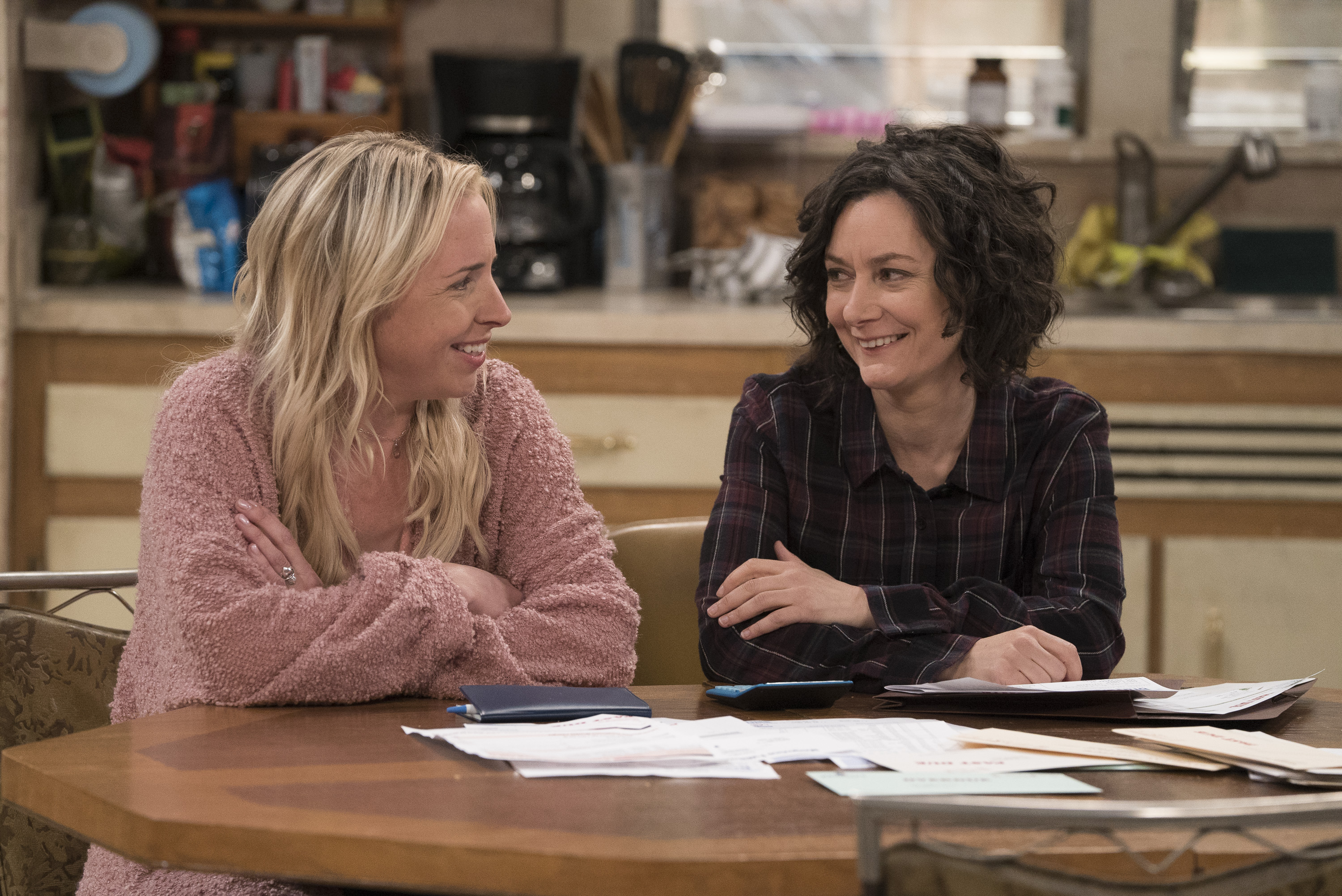 Lecy Goranson and Sara Gilbert in 'The Conners'. (Photo Credit: American Broadcasting Companies, Inc)
