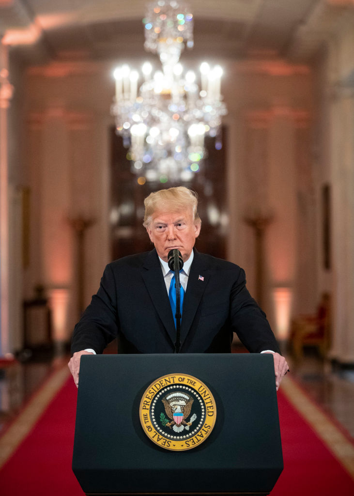 U.S. President Donald Trump speaks during a news conference a day after the midterm elections on November 7, 2018 (Source: Al Drago - Pool/Getty Images)