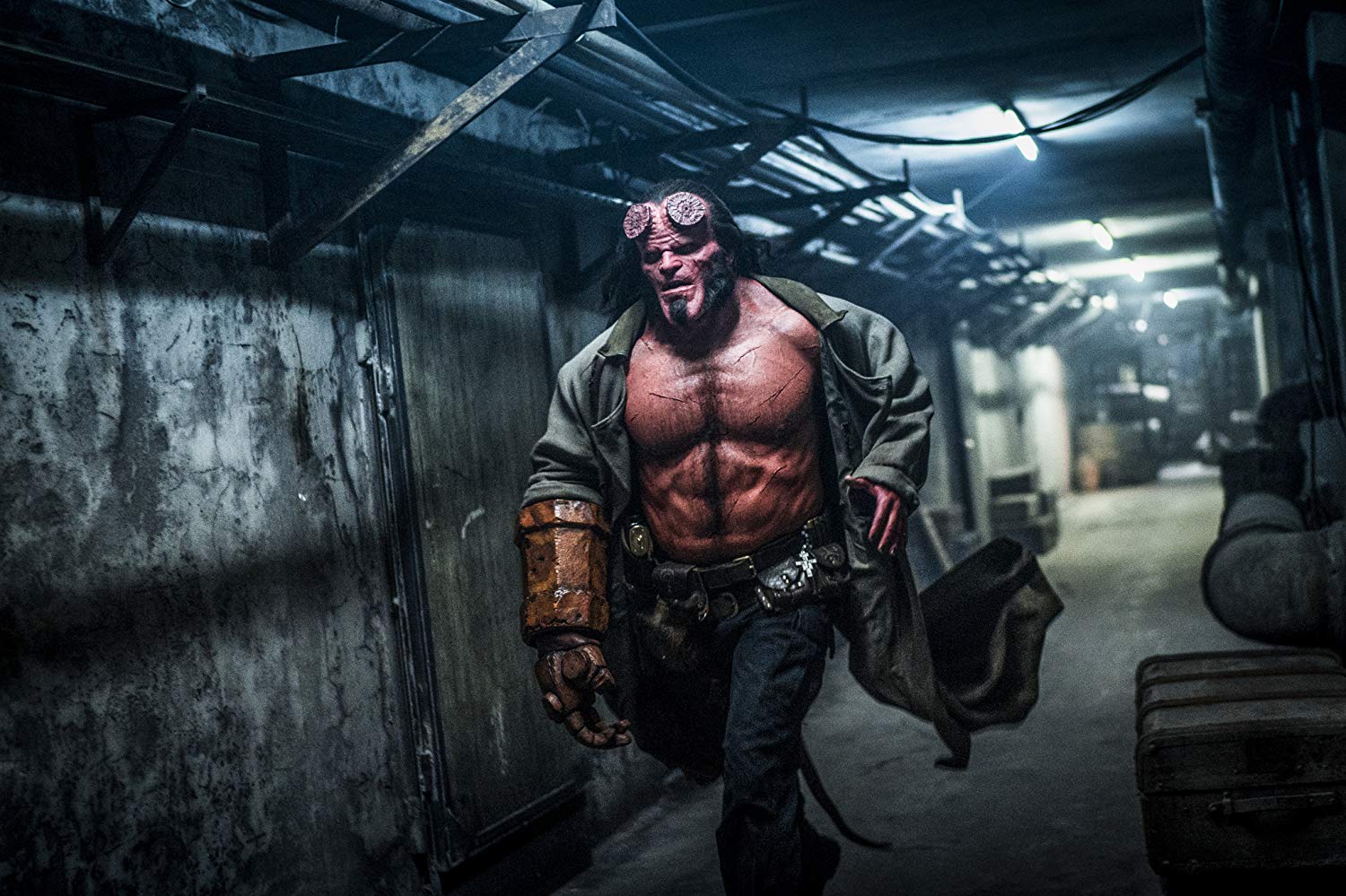 David Harbour as Hellboy in 'Hellboy' (2019) Source: IMDB