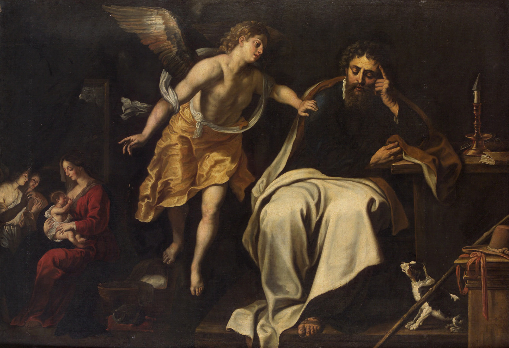 Dream of St Joseph, c. 1625-1630, by Gerard Seghers (Wikimedia)