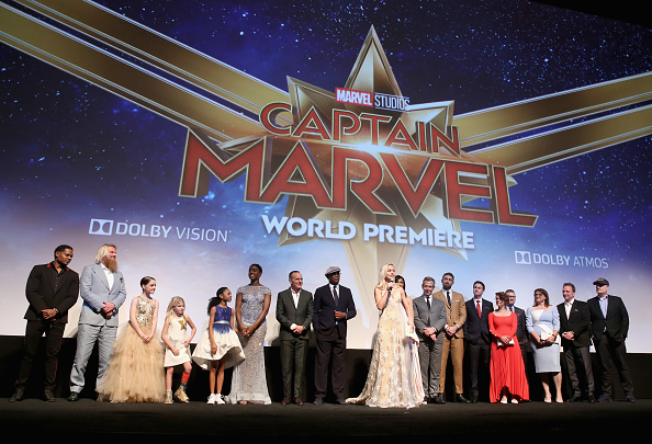 The cast and crew of 'Captain Marvel' attend the Los Angeles World Premiere of Marvel Studios of the movie at Dolby Theatre on March 4, 2019, in Hollywood, California (Source: Getty Images)
