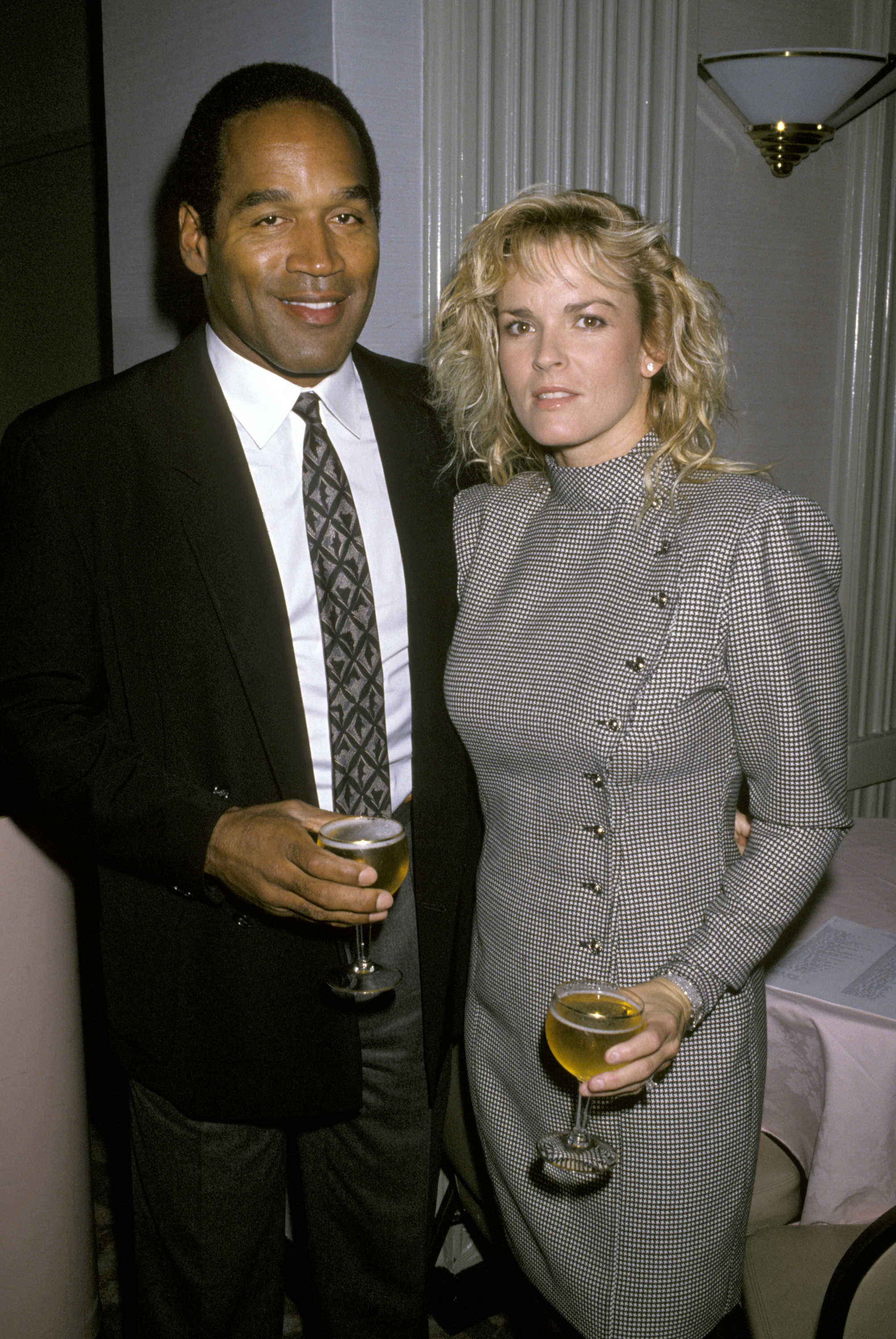 O.J. Simpson and Nicole Brown Simpson during Fight Against Paralysis Benefit at Waldorf Astoria Hotel in New York City, New York, United States. (Photo by Ron Galella/WireImage)