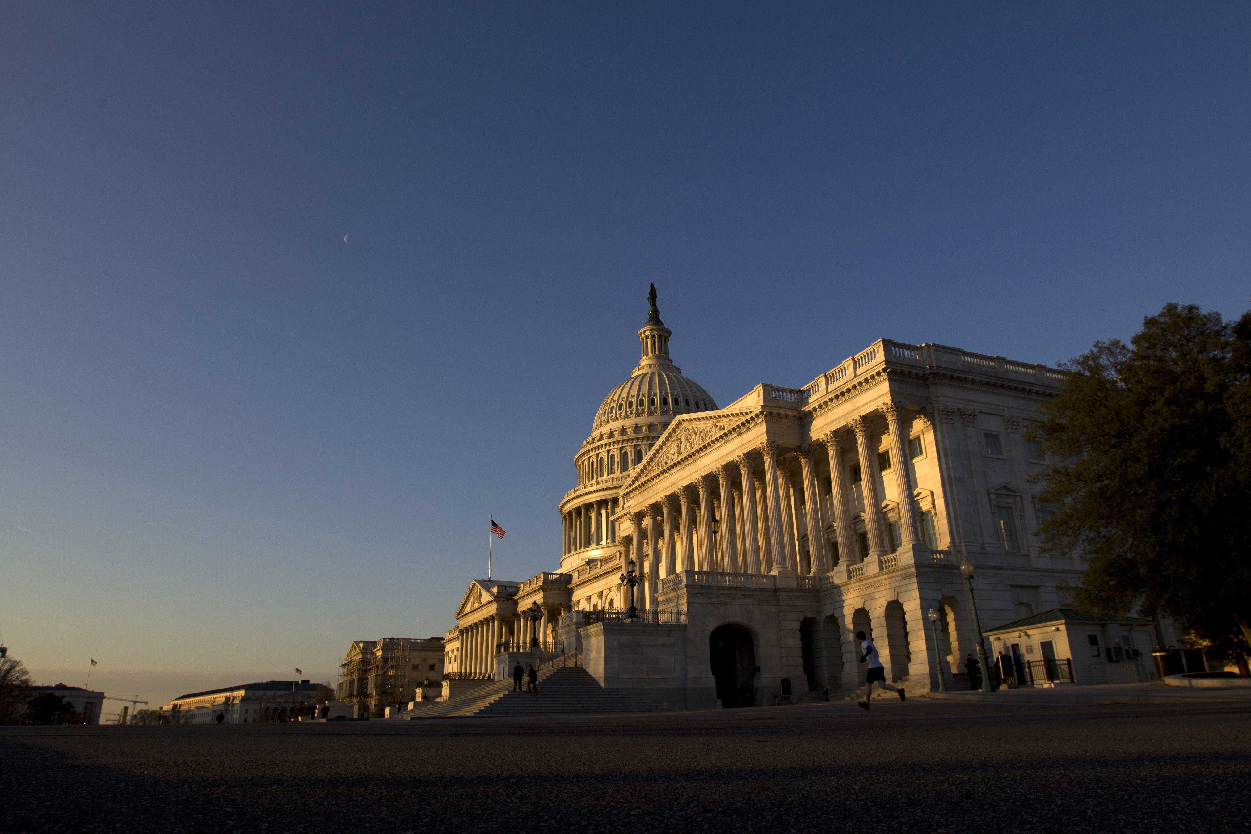The U.S. Capitol is seen during a sunrise in Washington on February 27 (AP Photo/Jose Luis Magana)