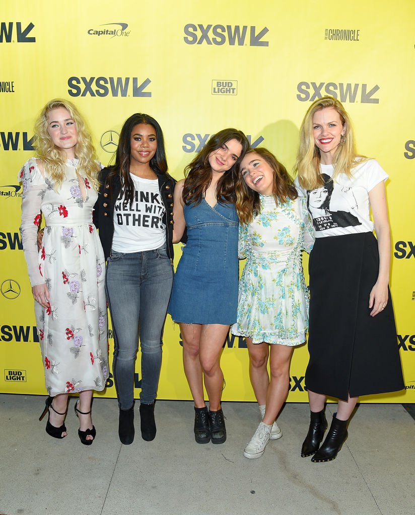 (L-R) Actresses AJ Michalka, Regina Hall, Dylan Gelula, Haley Lu Richardson and Brooklyn Decker attend the 'Support The Girls' premiere during the 2018 SXSW Conference and Festivals at the ZACH Theatre on March 9, 2018 in Austin, Texas.