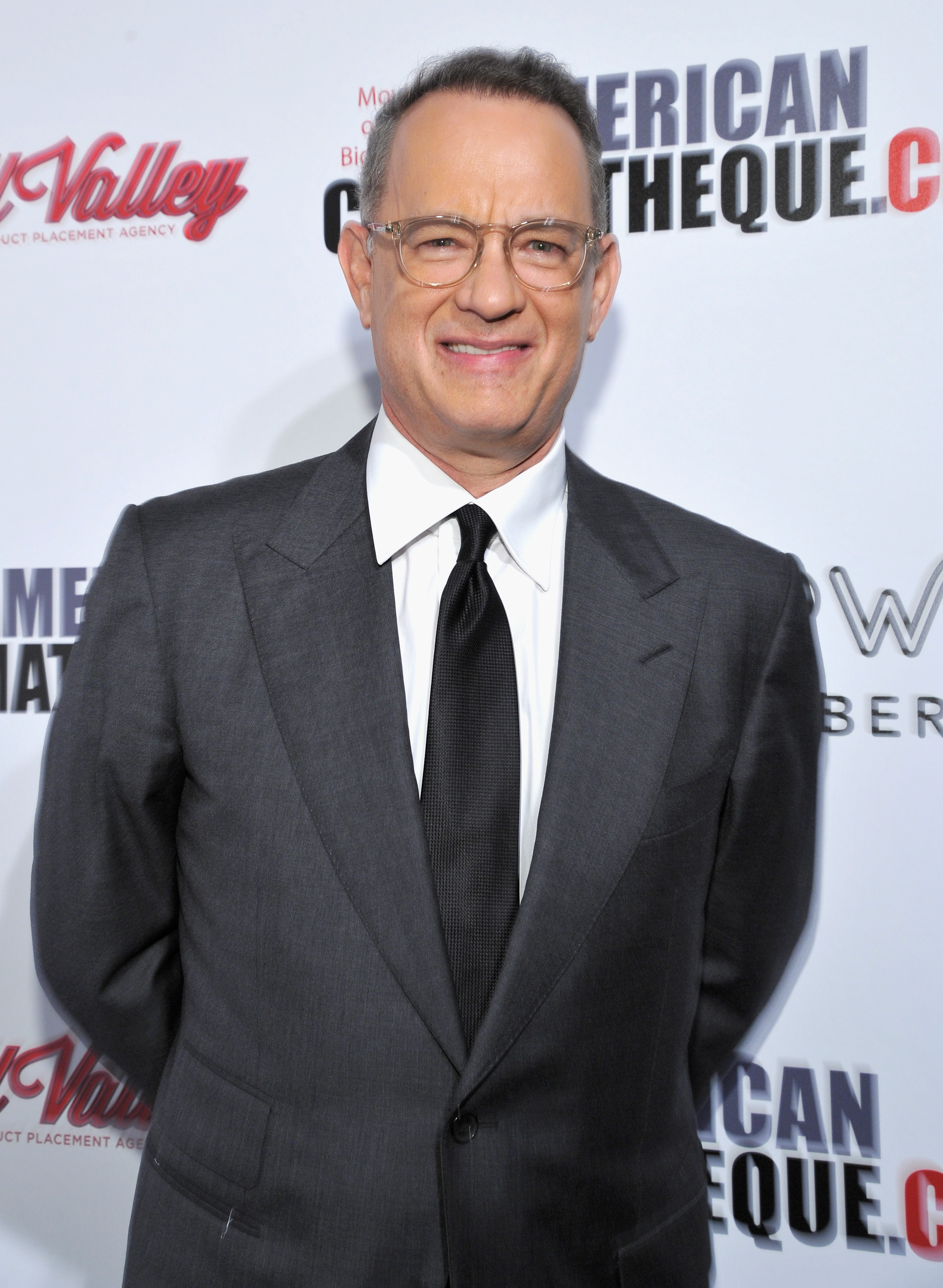 Tom Hanks attends the 31st American Cinematheque Award Presentation Honoring Amy Adams Presented by GRoW @ Annenberg. Presentation of The 3rd Annual Sid Grauman Award Sponsored by Hill Valley, presented to Richard Gelfond and Greg Foster on behalf of IMAX at The Beverly Hilton Hotel on November 10, 2017 in Beverly Hills, California.
