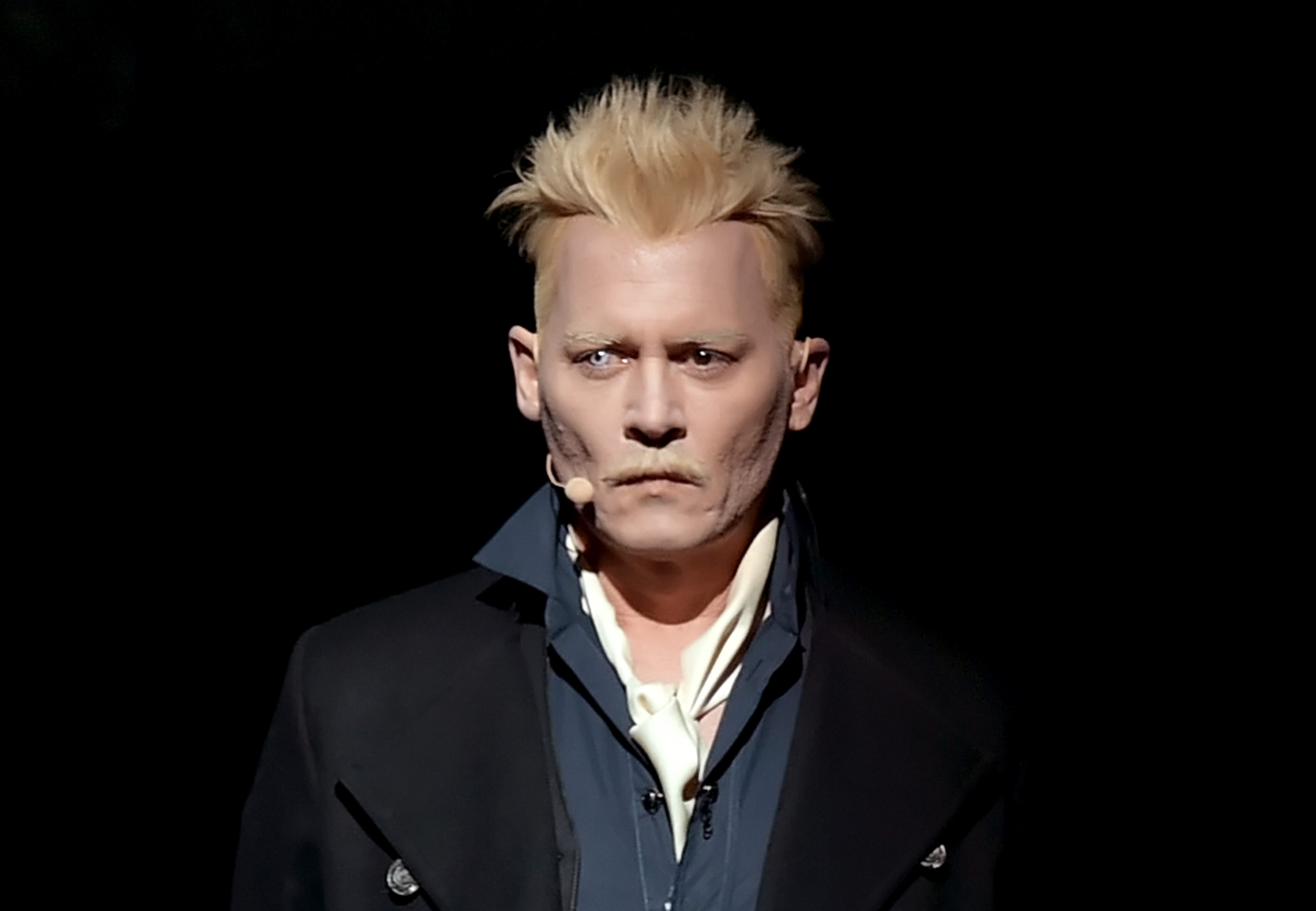 Johnny Depp speaks onstage at the Warner Bros. theatrical panel during Comic-Con International 2018 at San Diego Convention Center on July 21, 2018 in San Diego, California.