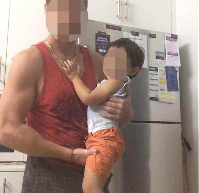 The man and his son at their home in Australia (Facebook)