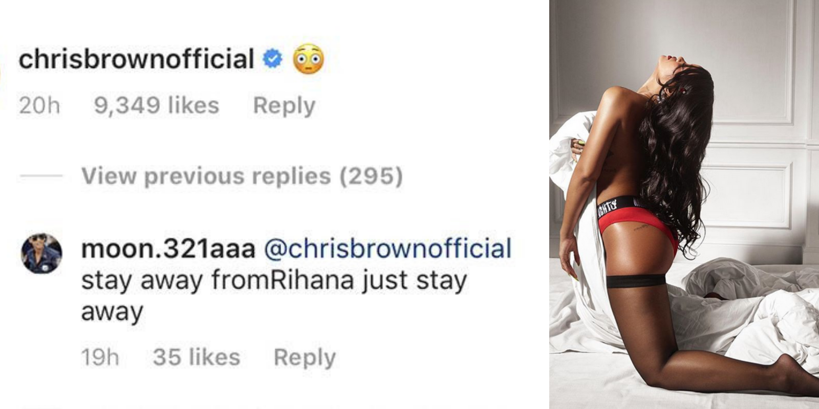 Fans did not take to Brown's comments kindly (Source: Instagram/@badgalriri)