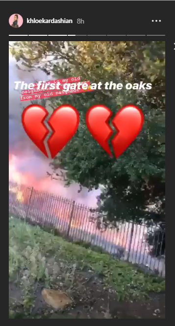 Khloe's Instagram story.