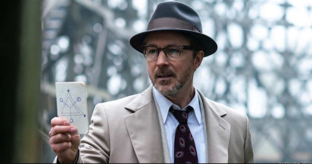 Aidan Gillen as Dr Hynek in Project Blue book. Source: Twitter/History