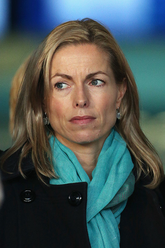 Kate McCann joins members of the 'Hacked Off' campaign group to address the media outside the Queen Elizabeth II conference center following the publishing of the Leveson Inquiry on November 29, 2012, in London, England (Source: Oli Scarff/Getty Images)