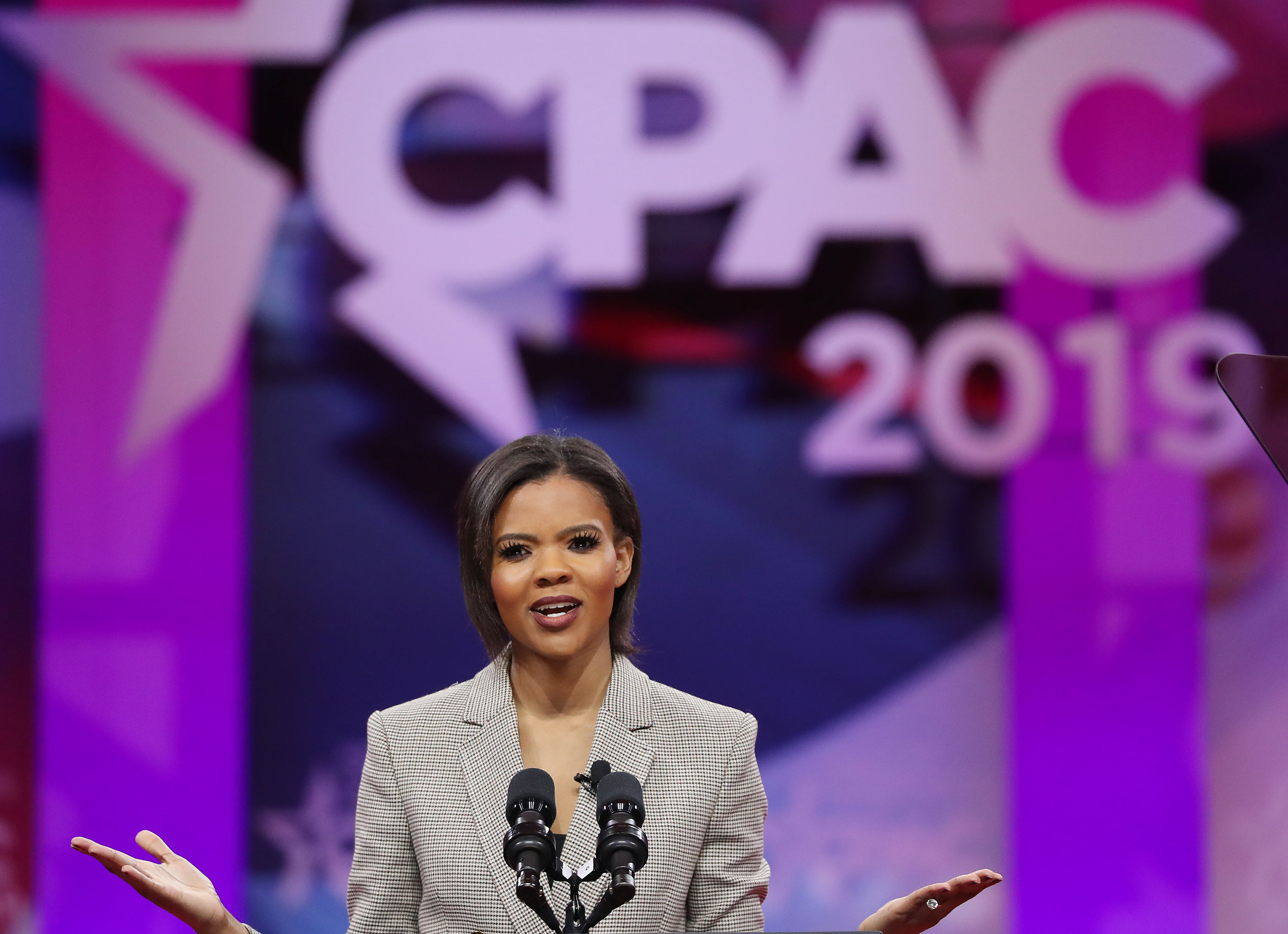 Commentator Candace Owens speaks during CPAC 2019 on March 1, 2019 in National Harbor, Maryland. The American Conservative Union hosts the annual Conservative Political Action Conference to discuss conservative agenda.