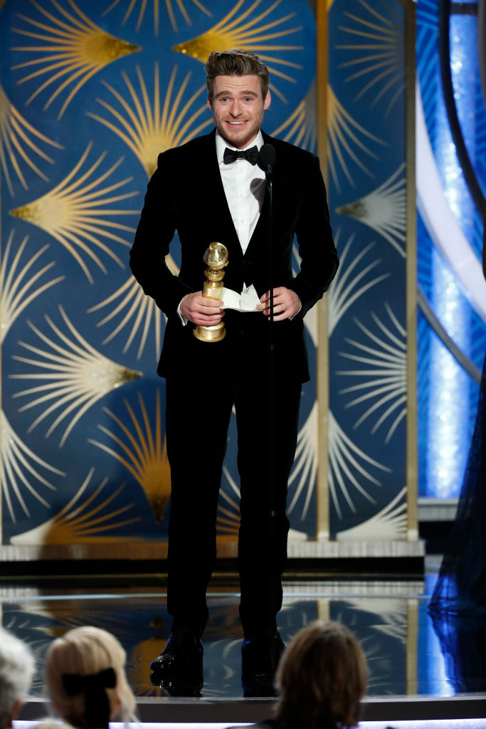 Richard Madden from “Bodyguard” accepts the Best Performance by an Actor in a Television Series – Drama award onstage during the 76th Annual Golden Globe Awards at The Beverly Hilton Hotel on January 06, 2019 in Beverly Hills, California. (Photo by Paul Drinkwater/NBCUniversal via Getty Images)