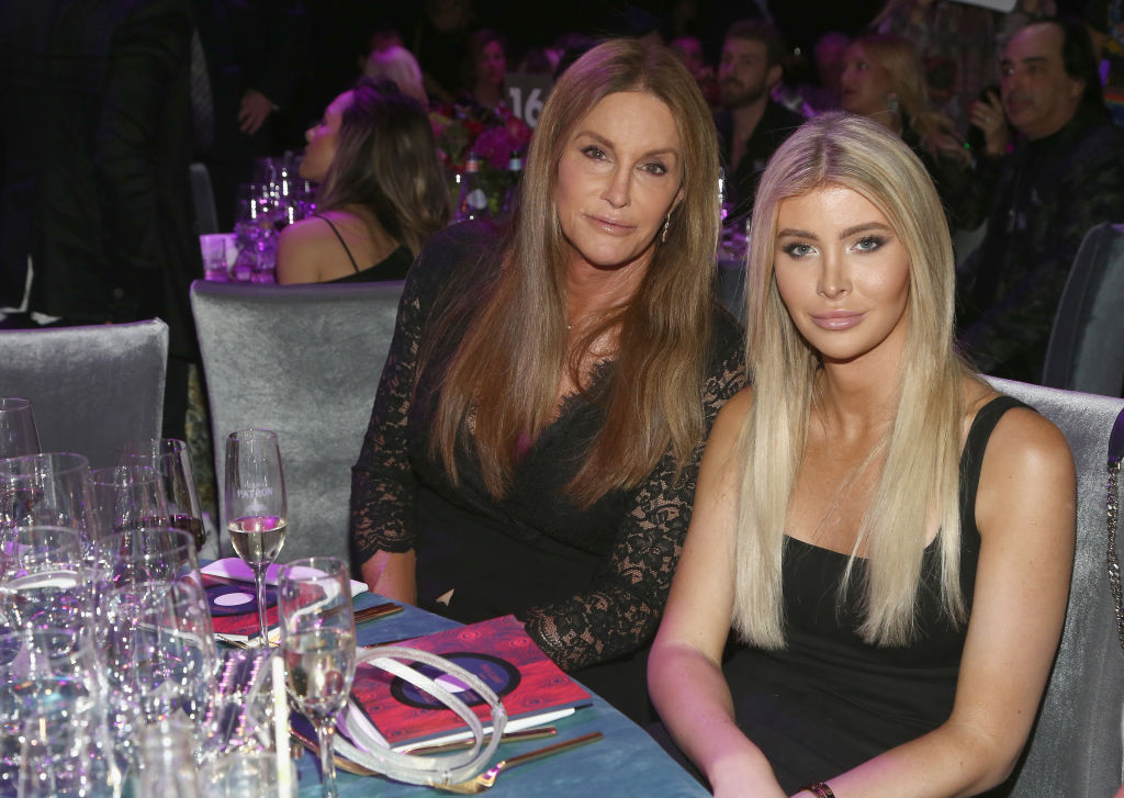 Caitlyn Jenner (L) and Sophia Hutchins at Steven Tyler and Live Nation's Inaugural Janie's Fund Gala & GRAMMY Viewing Party at Red Studios on January 28, 2018, in Los Angeles, California. (Getty Images)