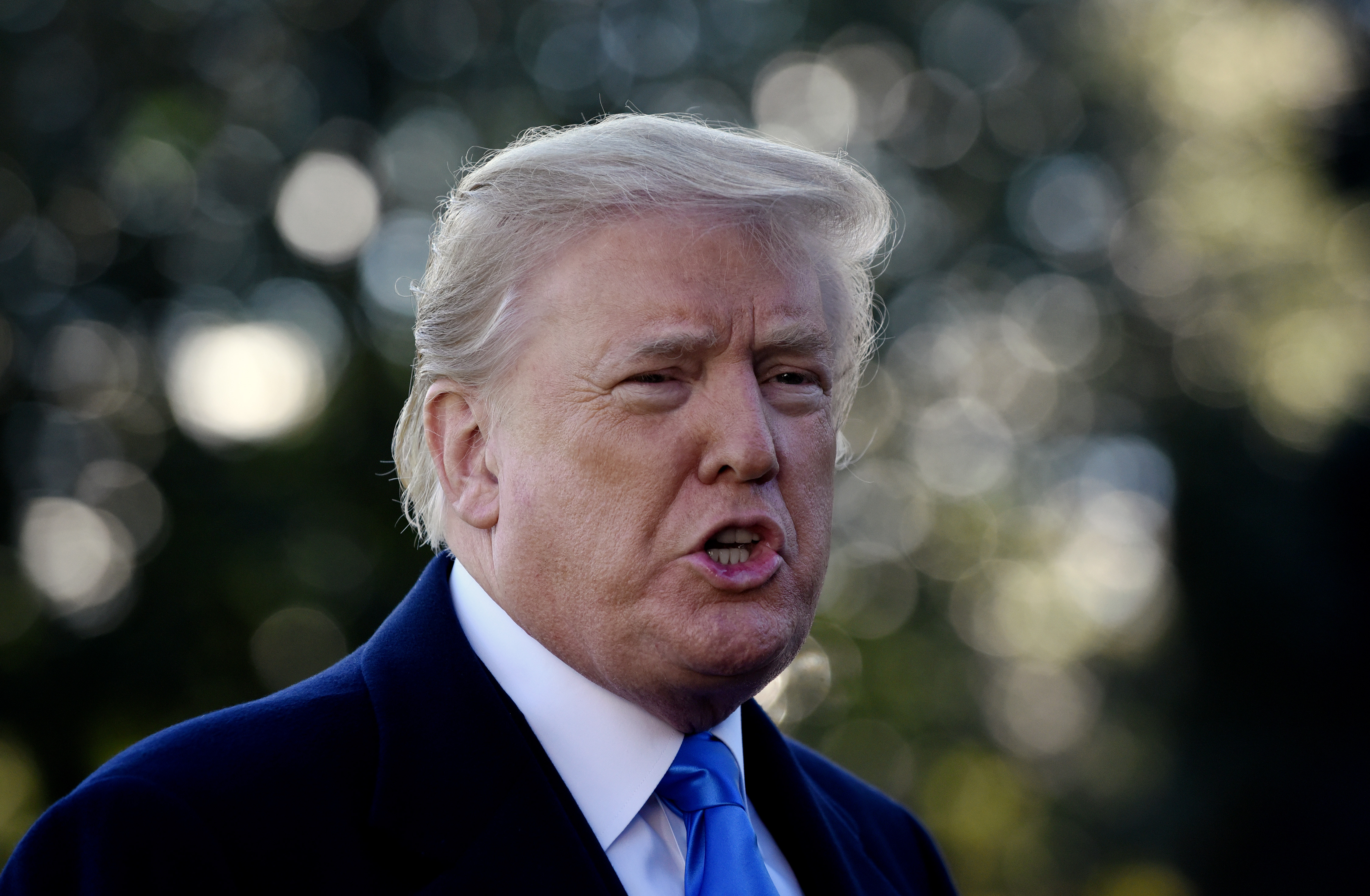 President Donald Trump denied there is any kind of rift between him and Kanye West. (Getty)