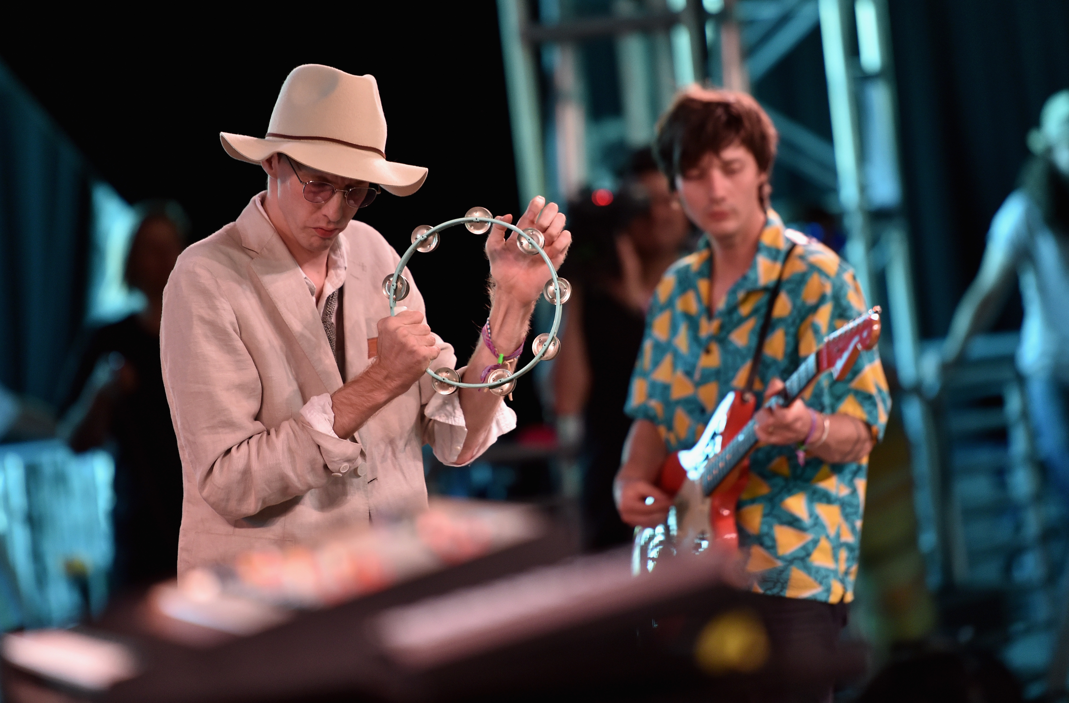 Bradford Cox and Lockett Pundt of Deerhunter perform onstage during day 2 of the 2016 Coachella Valley Music & Arts Festival on April 16, 2016 in Indio, California. (Photo Credit: Getty Images)