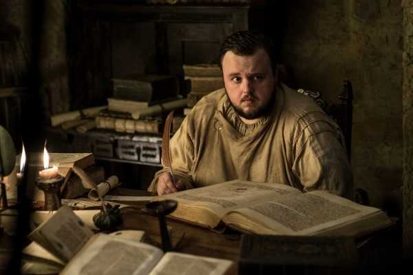Sam Tarly (John Bradley) figuring out the secrets of Westeros and Essos in 'Game of Thrones'.
(Source: IMDB)