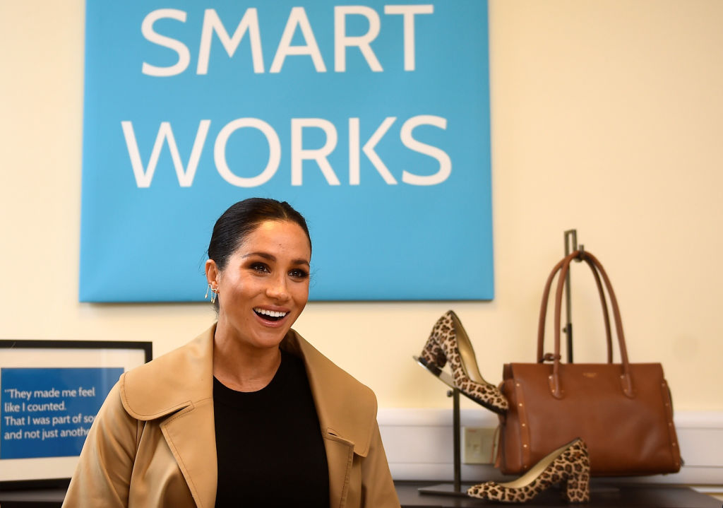 Meghan, Duchess of Sussex smiles during her visit to Smart Works on January 10, 2019, in London (Source: Clodagh Kilcoyne - WPA Pool/Getty Images)