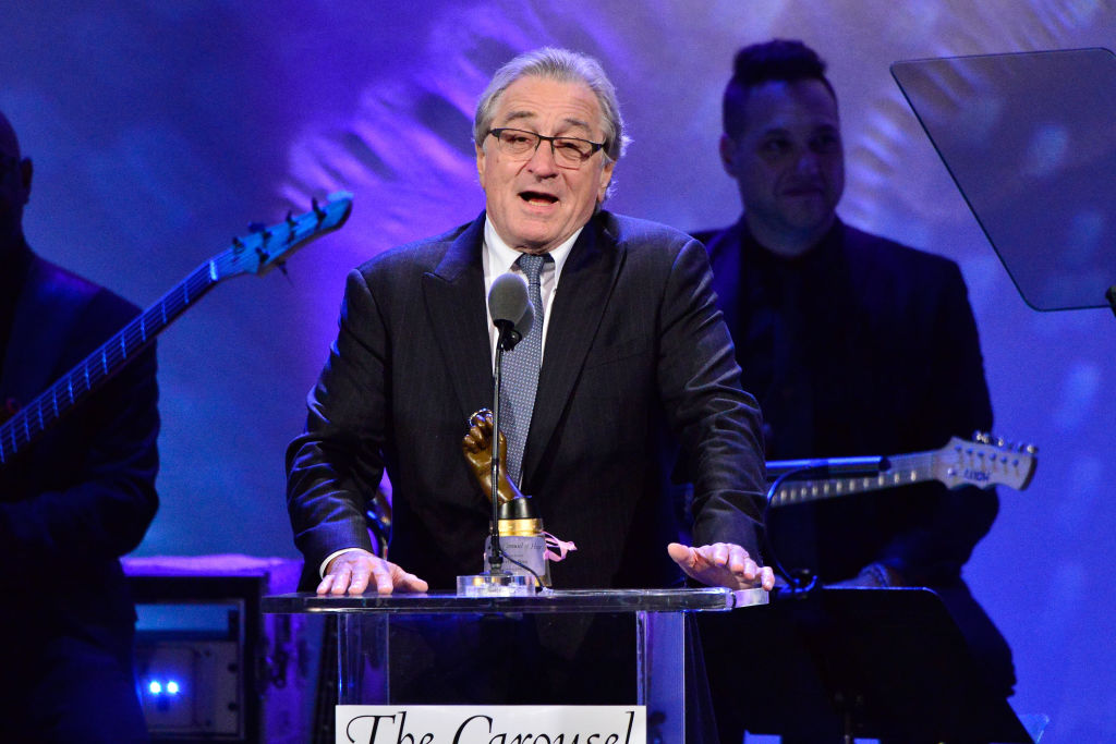 Robert DeNiro on stage at the 2018 Carousel Of Hope Ball at The Beverly Hilton Hotel on October 6, 2018 in Beverly Hills, California. (Photo by Jerod Harris/Getty Images,)