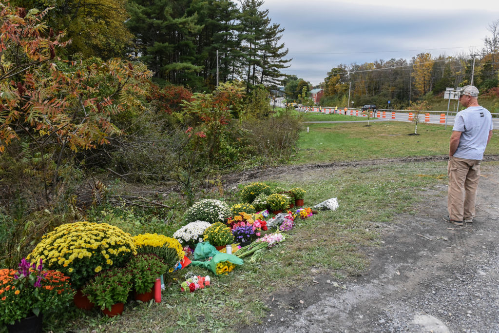 Local residents mourn the victims of the limousine crash (Getty Images)