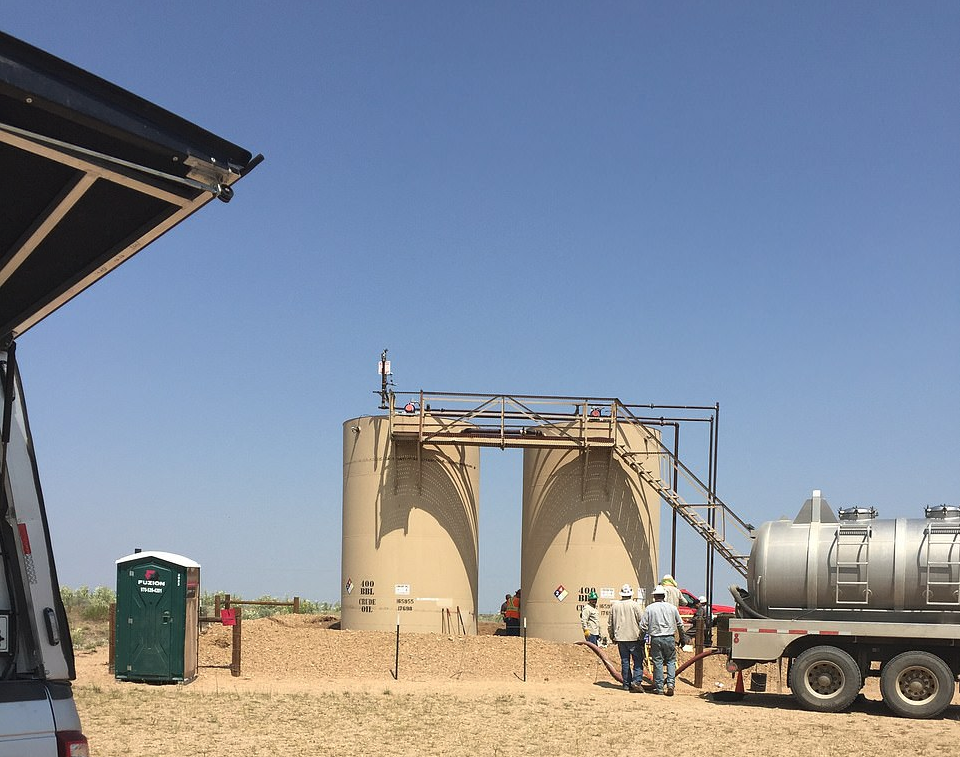 The tanks where Bella and Celeste's bodies were disposed of by their father Chris Watts (Source: Weld County DA)