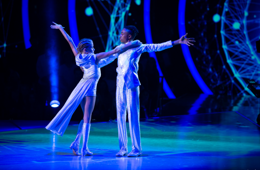 Mandla and Brightyn performing on Time MAchine Night on Dancing with the Stars: Juniors. Source: Twitter