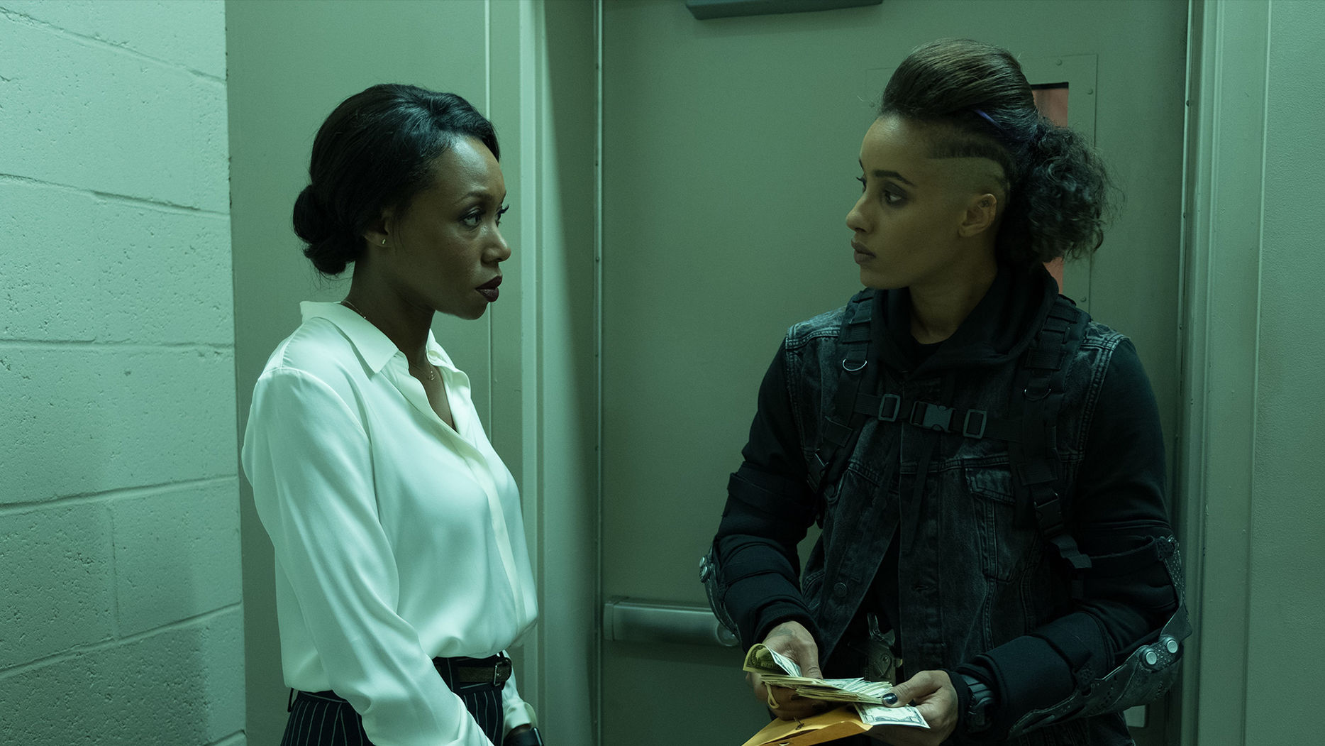 What's Jane agenda as she hires a Purge assassin? (USA Network)