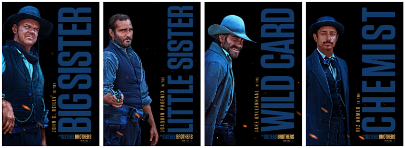 Four new character posters for Jacques Audiard’s dark comedy western were also released