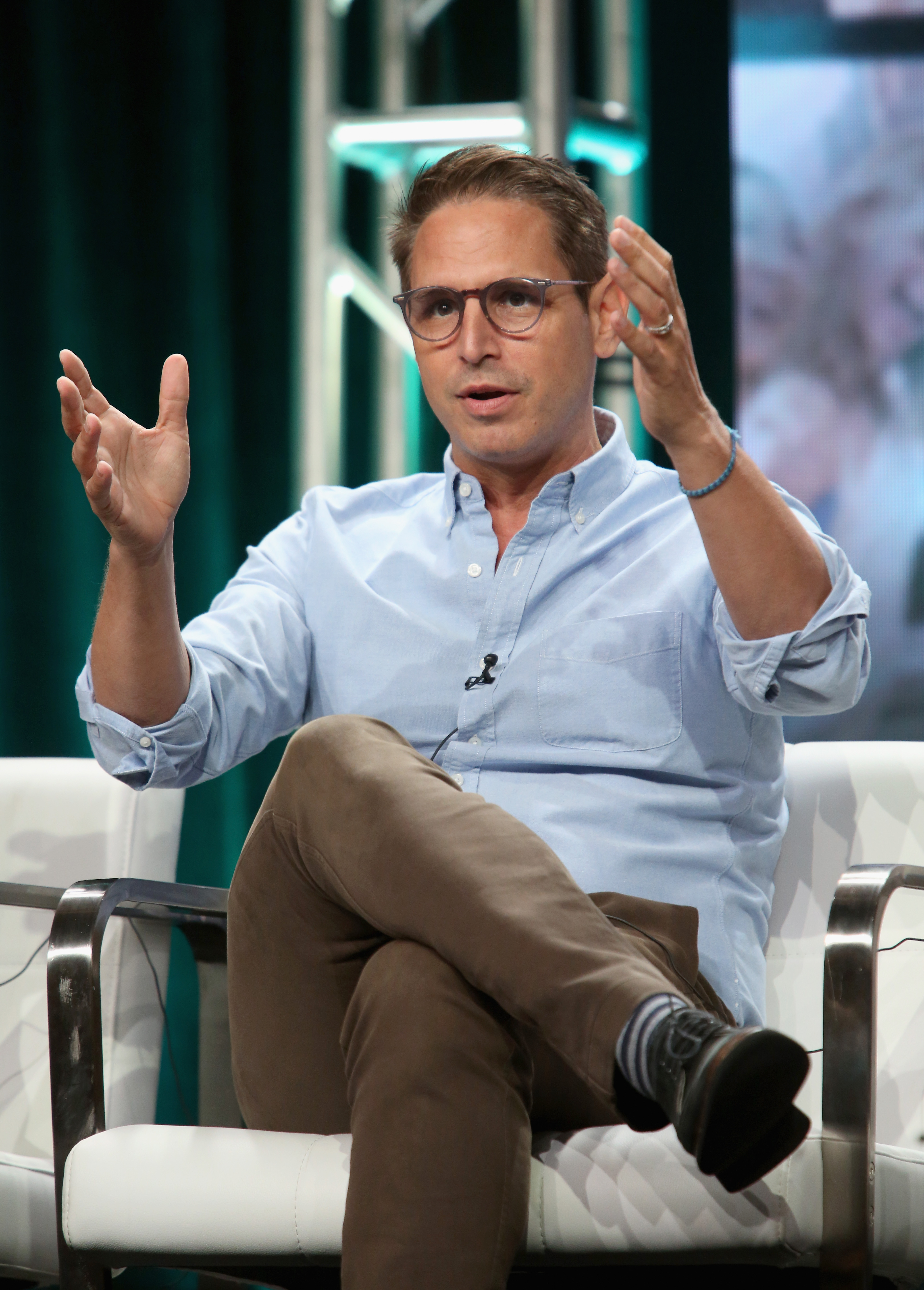 Co-Creator and Executive Producer Greg Berlanti of Lifetime's 'YOU' speaks onstage during The 2018 Summer Television Critics Association Press Tour on July 26, 2018, in Los Angeles, California. (Getty Images)
