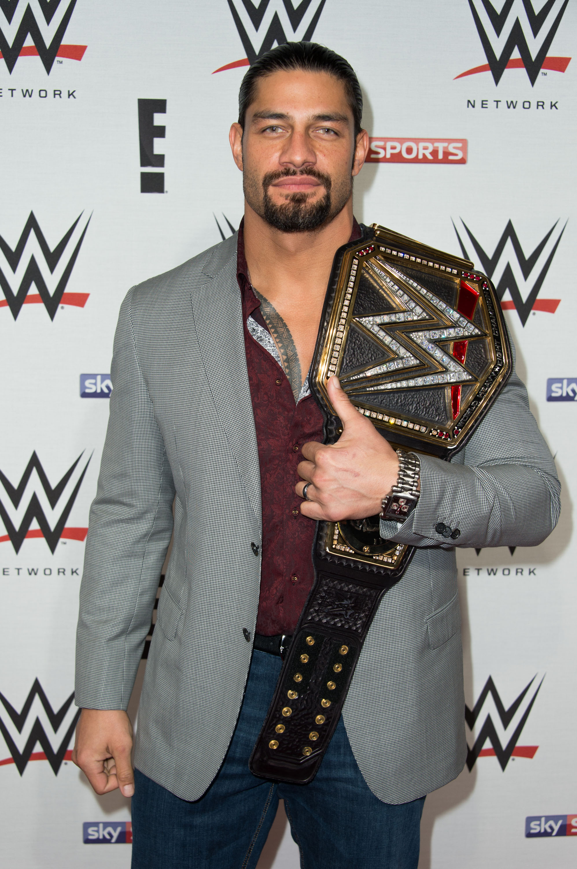 Roman Reigns arrives for WWE RAW at 02 Brooklyn Bowl on April 18, 2016 in London, England.
