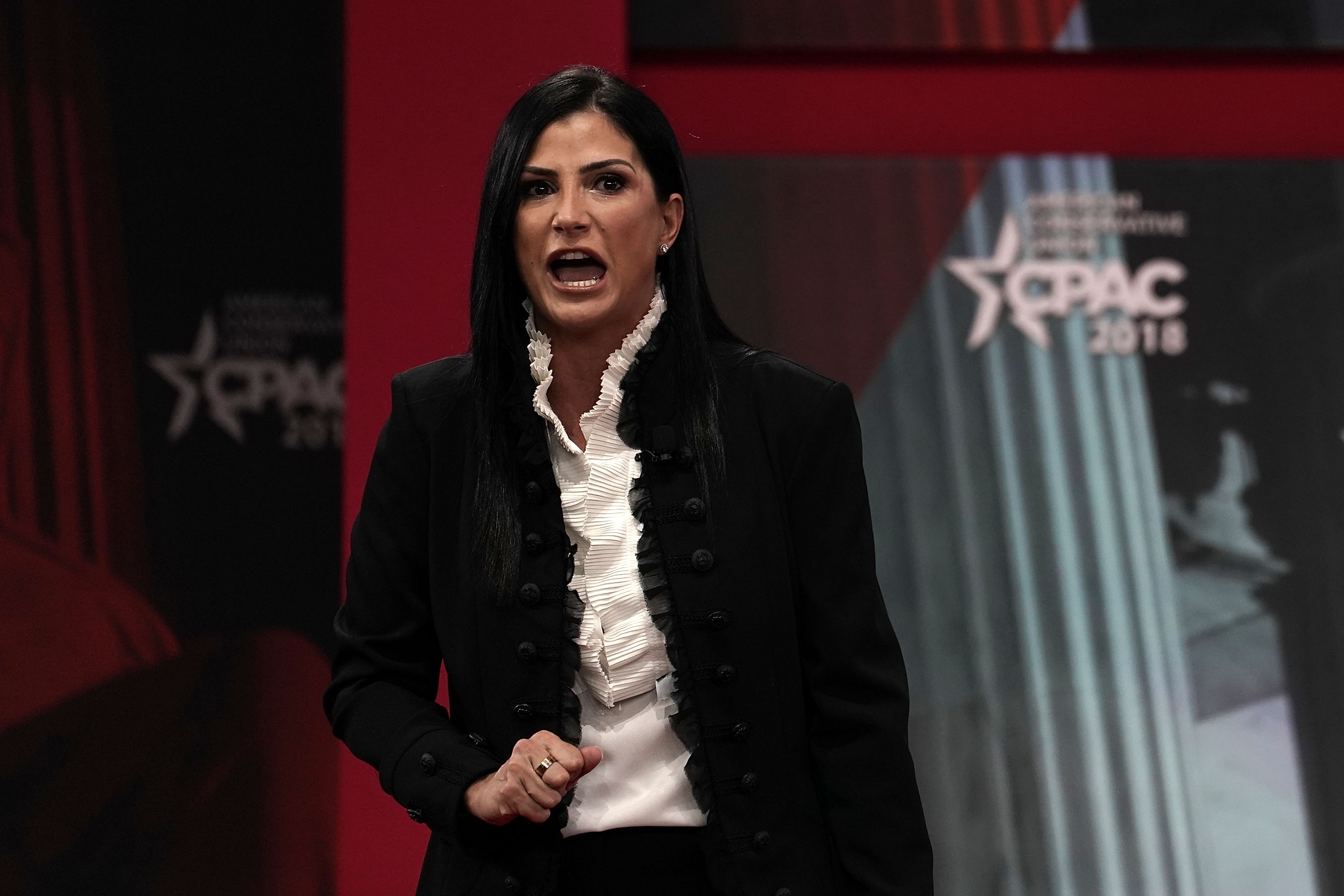 National Rifle Association (NRA) spokeswoman Dana Loesch speaks during CPAC 2018 February 22, 2018 in National Harbor, Maryland. The American Conservative Union hosted its annual Conservative Political Action Conference to discuss conservative agenda.