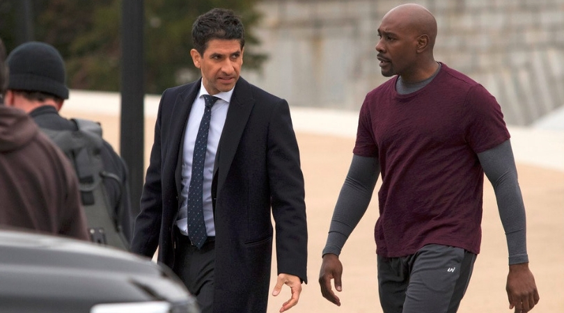 Raza Jaffrey (Daniel Zain) and Morris Chestnut (Will Keaton) in 'The Enemy Within'.(Source: NBC)